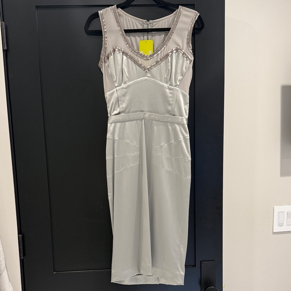 Dolce & Gabbana Silver Midi Dress